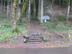 Here is the main trailhead, just across the road from the stone-fenced parking lot.