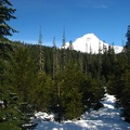 Large meadows along the Barlow Road afford splendid views of Mt. Hood.