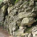 All mountains erode and here is a picture of the rock along a section of the trail fractured.