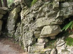 All mountains erode and here is a picture of the rock along a section of the trail fractured.