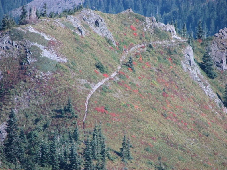 View of Bluff Mountain Trail from Silver Star Mountain.