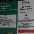 Burnt Bridge Creek Trail construction sign - 2008