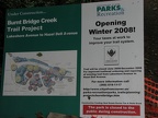 Burnt Bridge Creek Trail construction sign - 2008