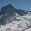 Cravasses appear on the Emmons Glacier as the winter snows melt away.
