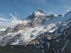 Clouds caress Little Tahoma as marine air pushes in from the coast on the Burroughs Mountain Trail.