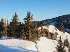 A rugged view of the terrain around Crater Lake.