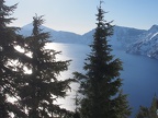 A beautiful sunny day at Crater Lake.