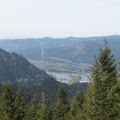 Bonneville Dam was near the starting elevation for this hike. The elevation gain is apparant and there is plenty more to come.