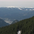 You can barely see Bonneville Dam from the clearing near Camp Smokey.