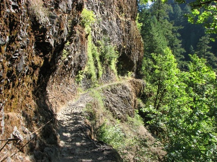 Eagle Creek Trail blasted from basalt cliff