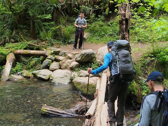 Here was one of the easy stream crossings. The lake outlet is the most difficult stream to cross.