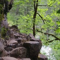 Another example of where the trail was blasted out of the Basalt. The trail was built between 1916 and 1919.