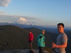 Aaron, Duncan, and Jeremiah take a pose in front of Mt. Hood.