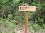 Another new trail sign along the Elk Meadow Trail.