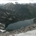 Colchuck Lake looks bigger when dropping down from Asgard Pass.