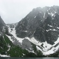 Clouds moving in fast over Colchuck Lake.