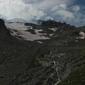 Glacial debris covers the ground at the 6,700 foot level at Glacier Basin. Not many plants can survive in this harsh environment.