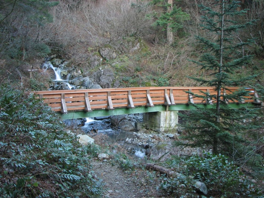 Bridge over Rock Creek on the Tarbell Trail.
