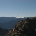 Looking south from the viewpoint where the loop trails meet on the Hardy Ridge Trail. This is a view of Mt. Hood.