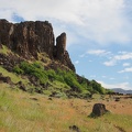 Here is an interesting spire of basalt on the south side of Horsethief Butte.