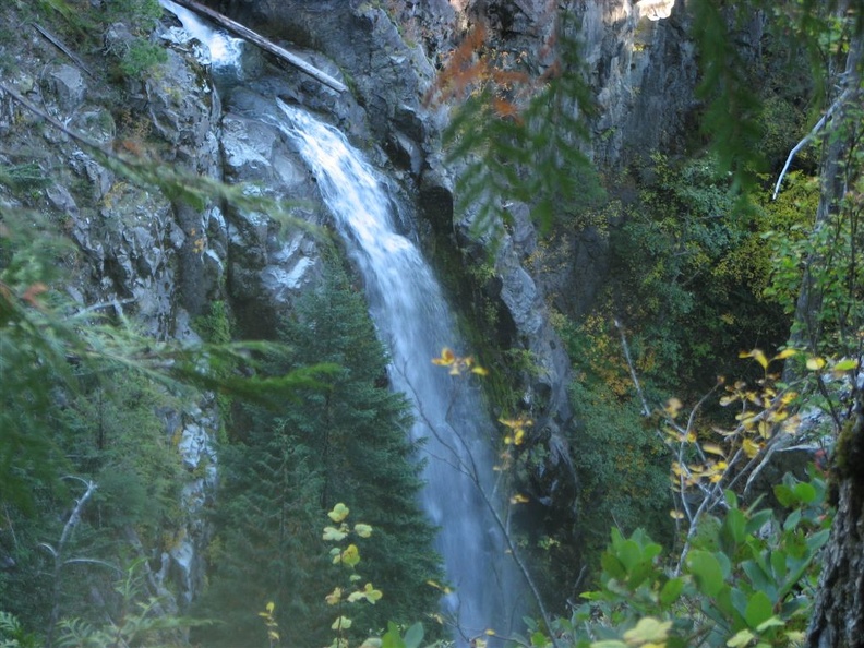 Wildcat Falls from the Huffman Peak Trail. This is an overlook high above the falls.