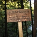 Trail sign at Horseshoe Ridge Trail along the Siouxon Creek Trail.