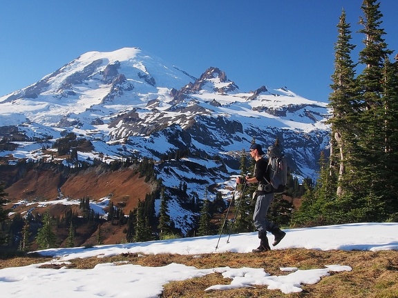 The crisp day provided perfect views of Mt. Rainier.