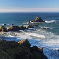Basalt forms these headlands which are now almost worn away by the unceasing battering of the ocean waves.
