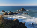 Basalt forms these headlands which are now almost worn away by the unceasing battering of the ocean waves.