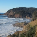 A nice picture of Tillamook Head jutting into the ocean near Indian Beach. This is from a viewpoint with a bench which is just north of Indian Beach.