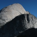 Half Dome on the left and Mount Broderick in the center in Yosemite Valley