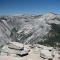On top of Half Dome looking northwest at the granite valley