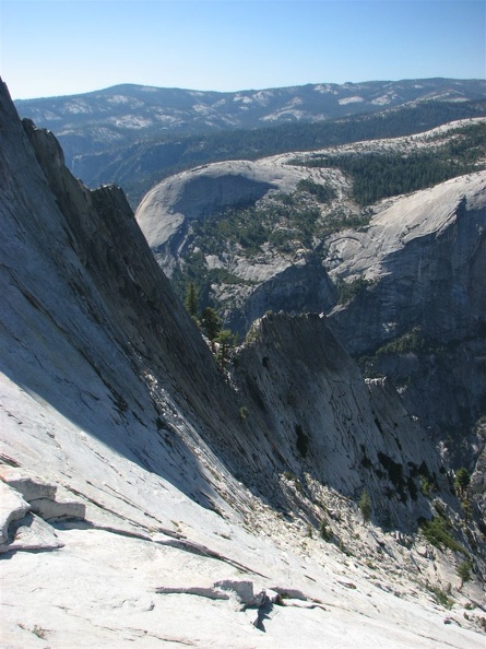 Looking off the edge of Half Dome