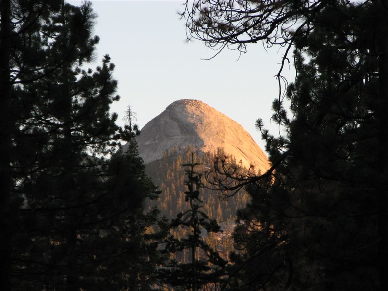 Last view of Half Dome from the John Muir Trail.