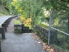 Footbridge Trailhead for the Wilson River Trail. A sturdy footbridge crosses the Wilson River.