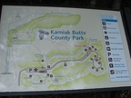 Map at the upper trailhead showing the Pine Ridge Trail, Kamiak Butte Park, and points of interest.