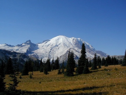 Mt. Rainier from Grand Park in Mt. Rainier National Park.