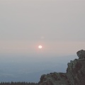 Field burning in the Willamette Valley makes for a smokey sunset from near the summit of Larch Mountain, Oregon.