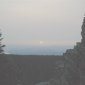 Field burning in the Willamette Valley makes for a smokey sunset from near the summit of Larch Mountain, Oregon.