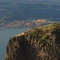 Looking across the Columbia, you can see some trees holding on to their fall foliage in November.