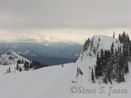 On Mazama Ridge, looking east and hoping for sunnier skies.