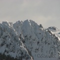 The cold peaks of the western end of the Tatoosh Range look like icy fists punching into the sky.