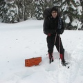 Kevin at the junction for Mazama Ridge. Breaking trail from here was tiring through the heavy, wet snow.