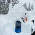 The completed igloo stands ready for the storm. It will be quiet and cozy for me.