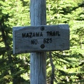 The trail junction with the Timberline Trail and the trailhead of the Mazama Trail are well signed.