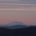 Mt. St. Helens glows in the sunset
