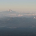 Looking south at Mt. Hood with Mt. Jefferson peaking out on the left side of Mt. Hood.