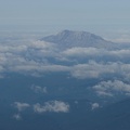 Mt. St. Helens looks almost bare of snow from Mt. Adams in late August.