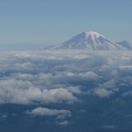 This summit-to-summit view of Mt. Rainer from Mt. Adams seems magical with the marine air creating clouds far below us.