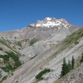 Mt. Hood from the south edge of Zigzag Canyon. From here the Timberline Trail descends to cross the creek.